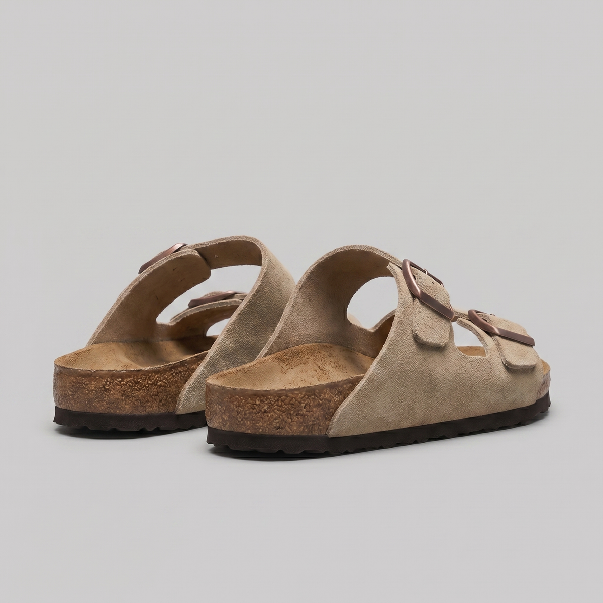 Men's Double-Buckle Leather Sandals for Casual Summer Wear