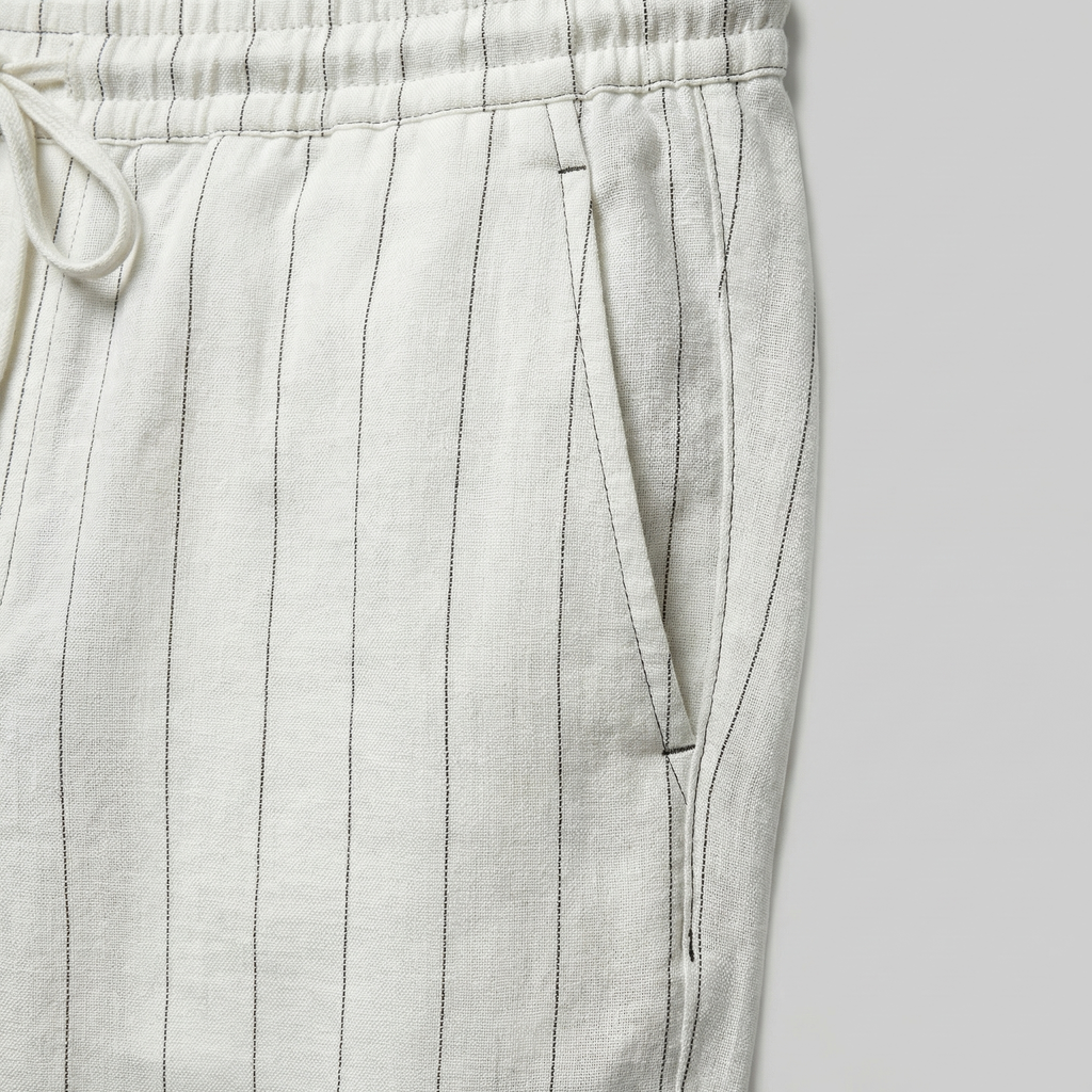 Men's Drawstring Waist Trousers - Comfortable Casual Pants for Everyday Wear