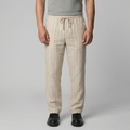 Men's Drawstring Waist Trousers - Comfortable Casual Pants for Everyday Wear