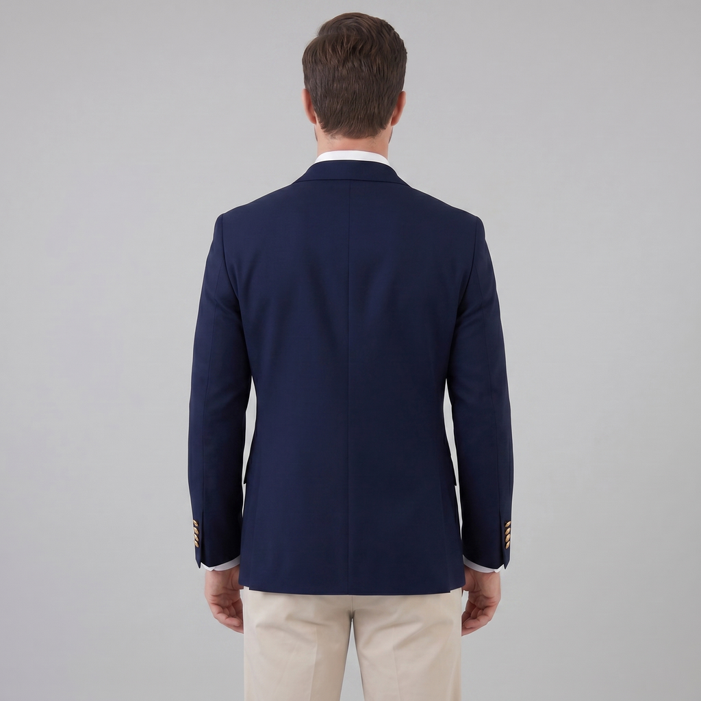 Men's Grey Tailored Blazer Jacket - Formal Wear for Business and Events