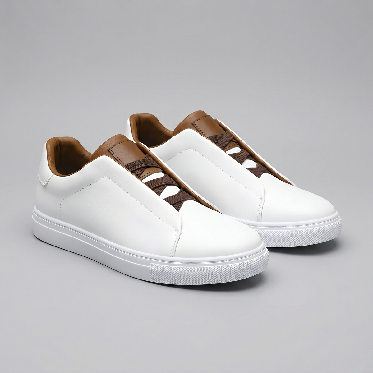 Men's Lace-Free Classic Sneakers - Casual Footwear for Everyday Wear