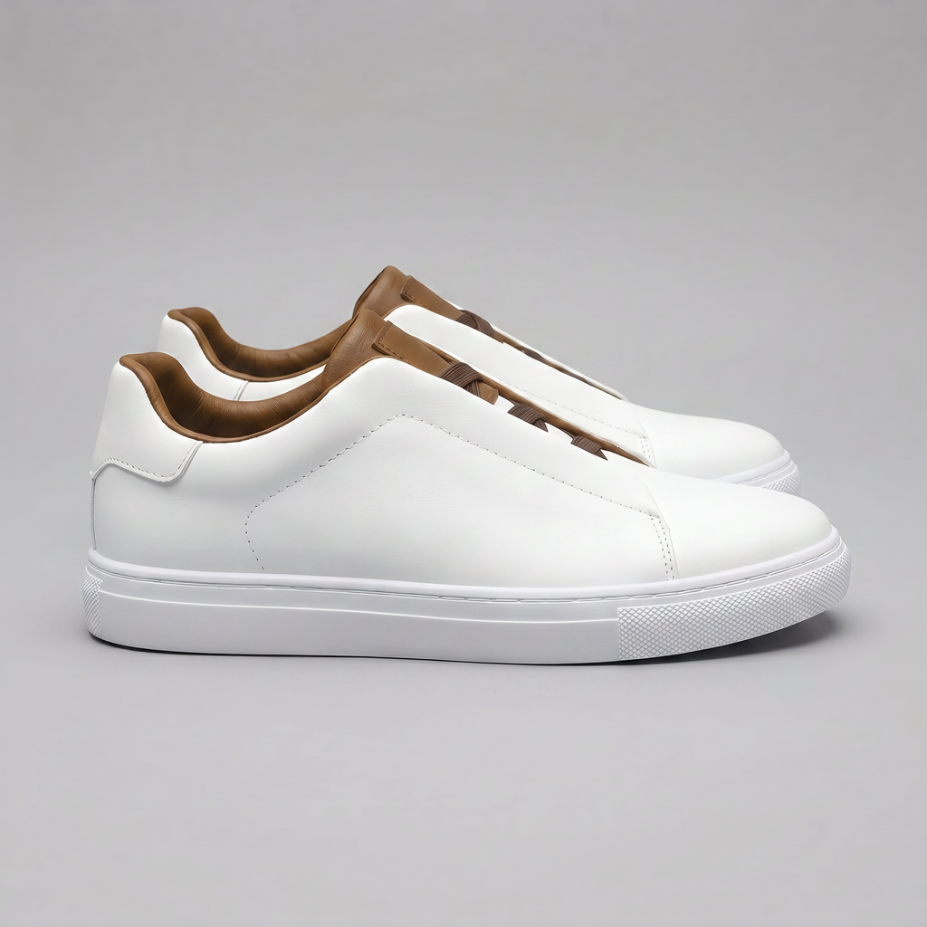 Men's Lace-Free Classic Sneakers - Casual Footwear for Everyday Wear