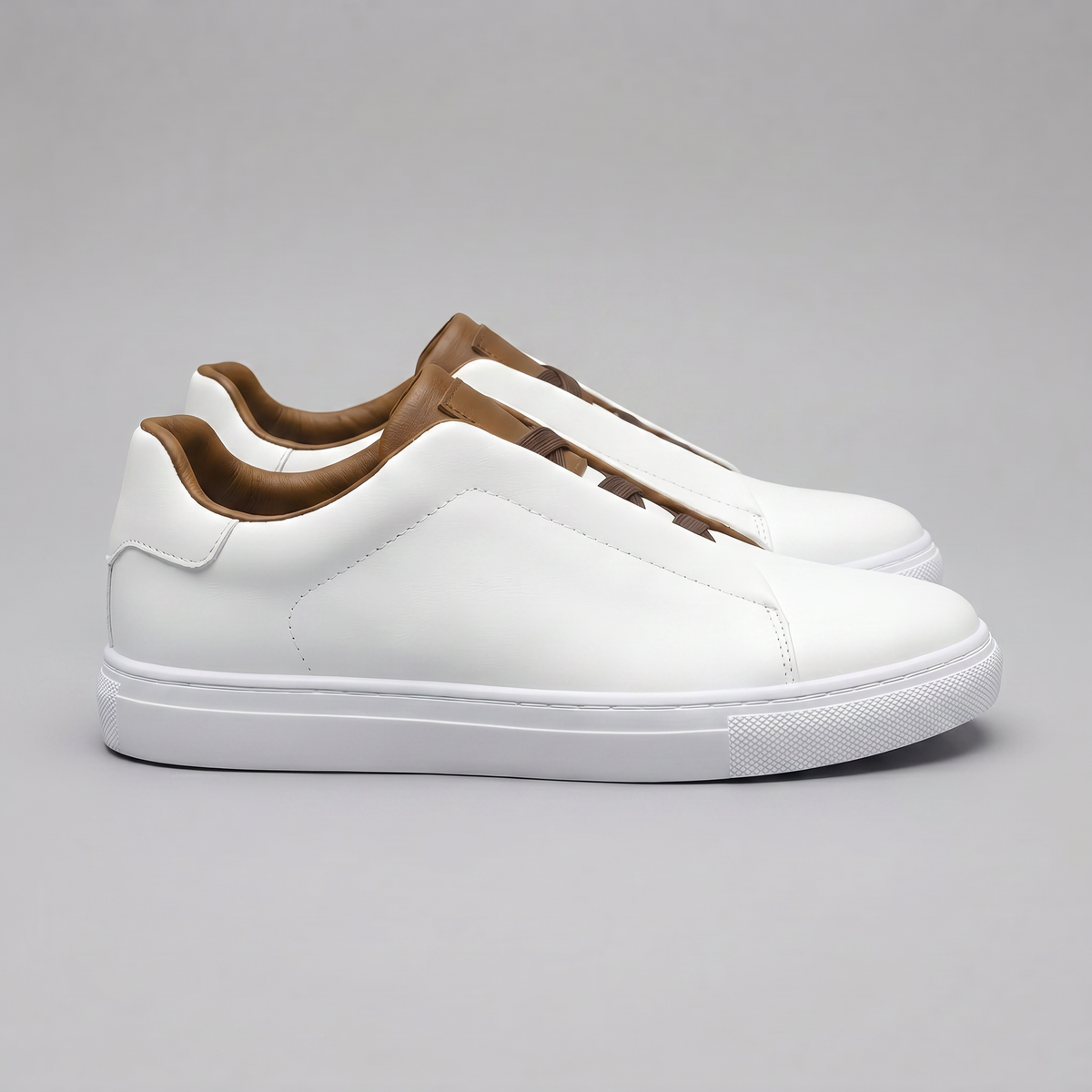 Men's Lace-Free Classic Sneakers - Casual Footwear for Everyday Wear