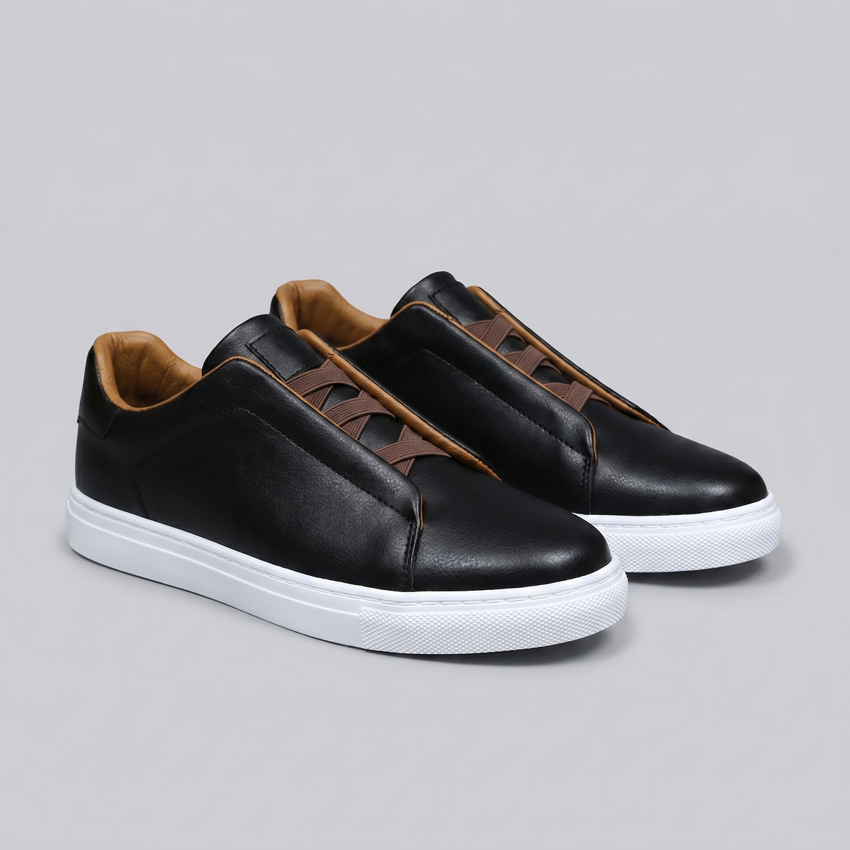 Men's Lace-Free Classic Sneakers - Casual Footwear for Everyday Wear