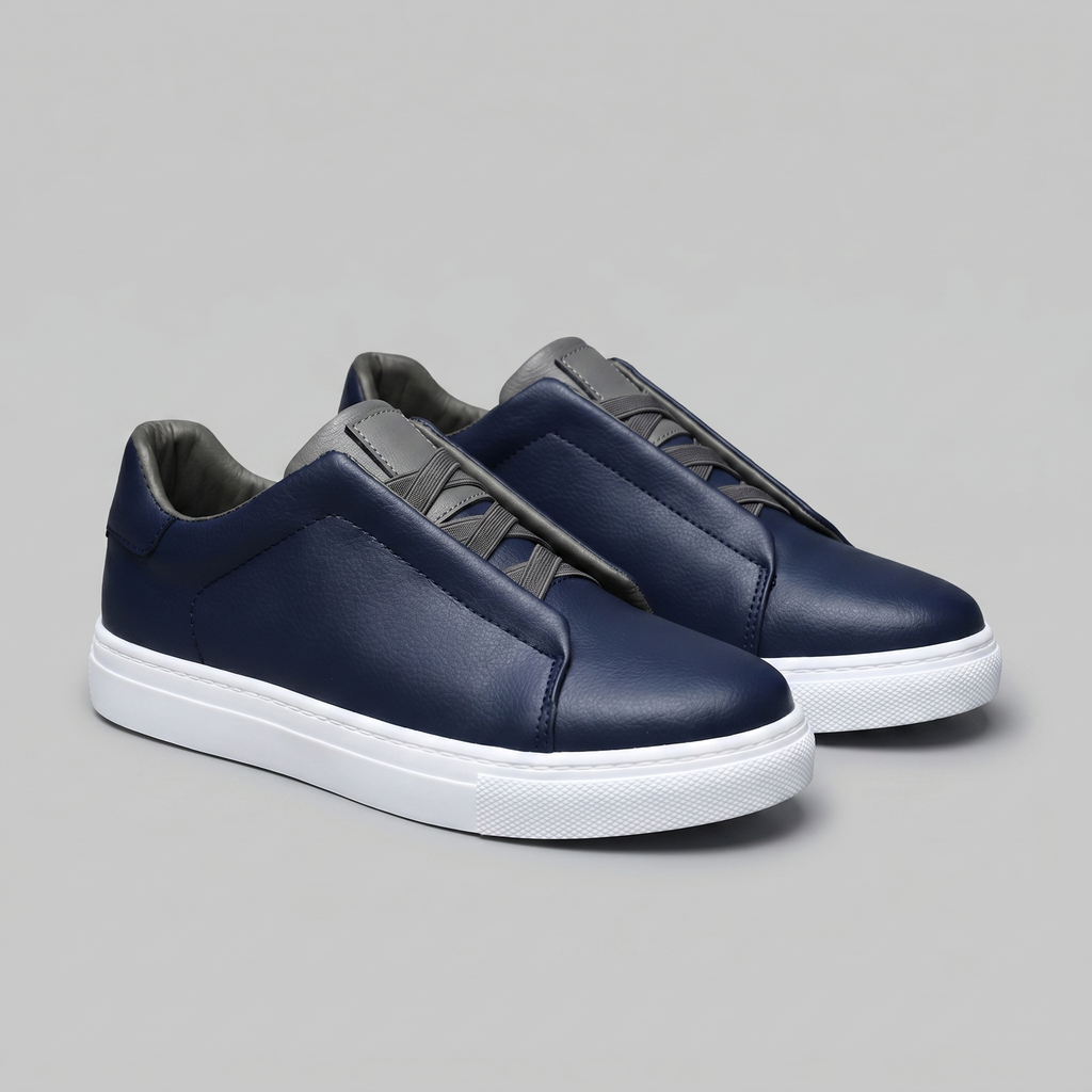 Men's Lace-Free Classic Sneakers - Casual Footwear for Everyday Wear