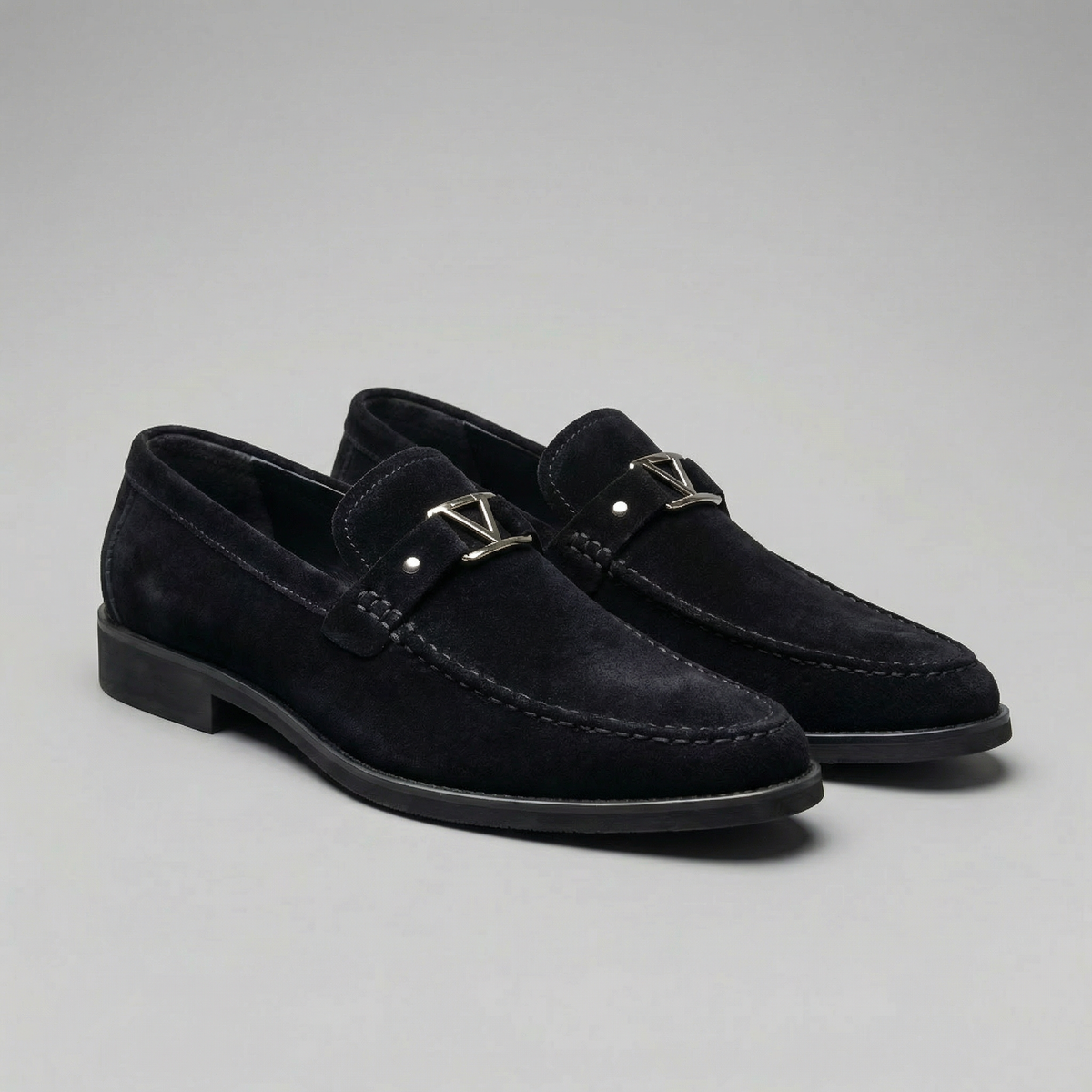 Men's Leather Business Loafers - Elegant Slip-On Dress Shoes for Office Wear