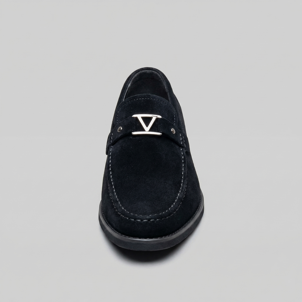 Men's Leather Business Loafers - Elegant Slip-On Dress Shoes for Office Wear