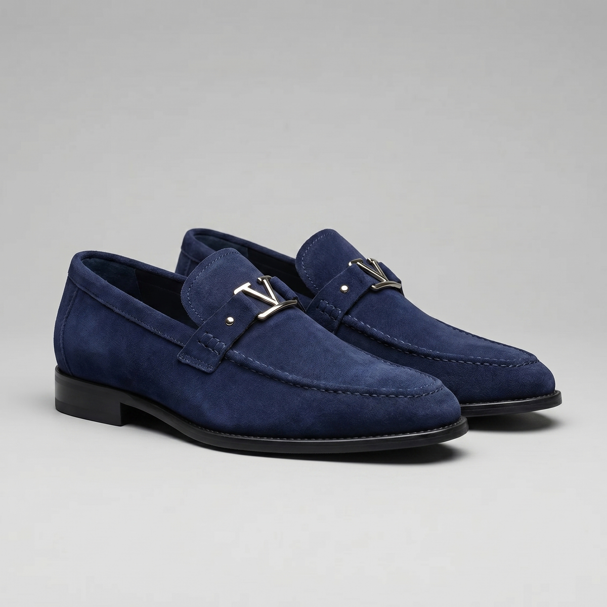 Men's Leather Business Loafers - Elegant Slip-On Dress Shoes for Office Wear
