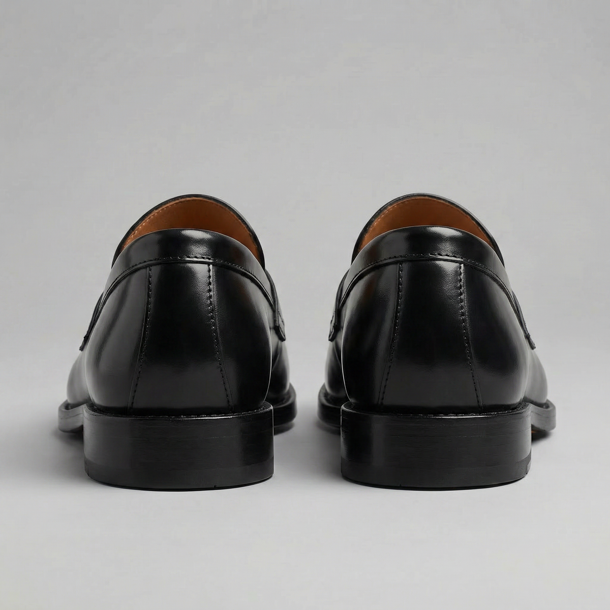 Men's Leather Penny Loafers - Classic Slip-On Dress Shoes for Casual or Formal Wear