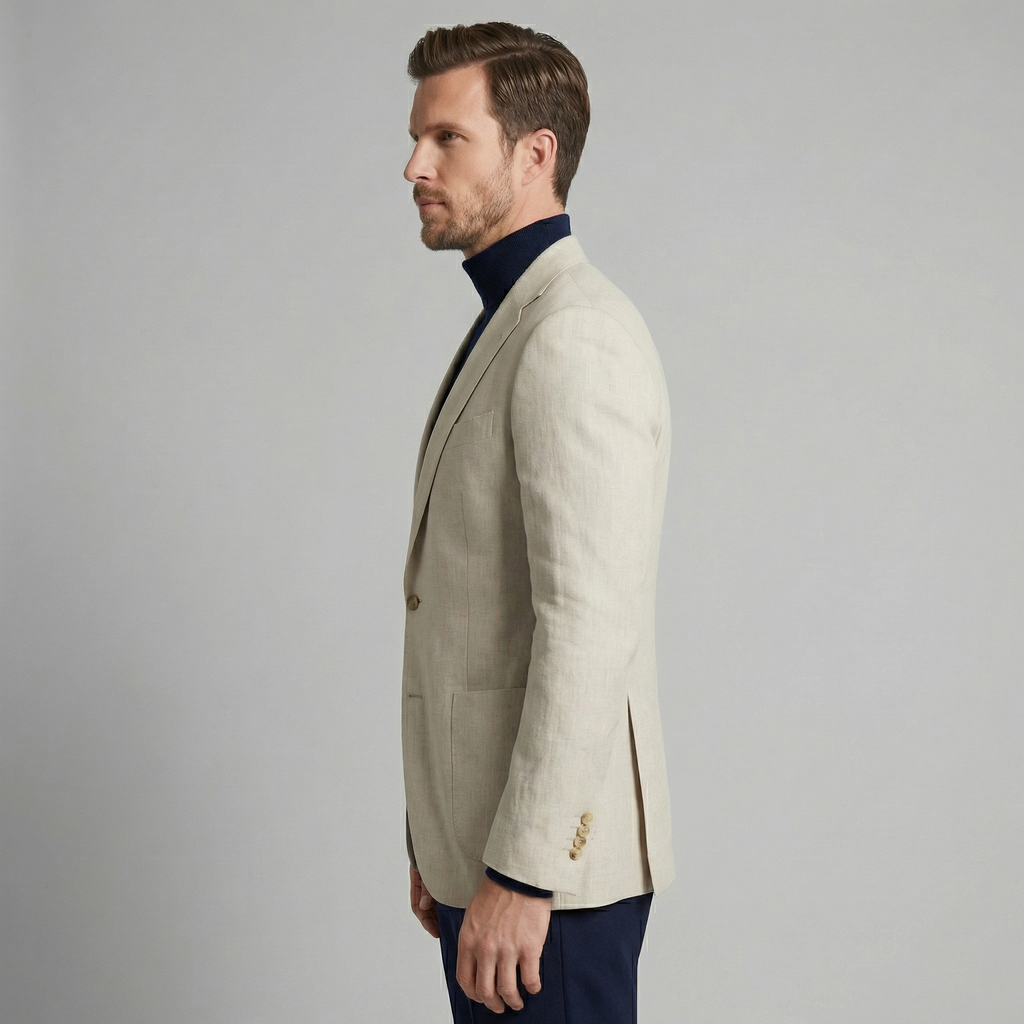 Men's Linen Blazer Jacket - Casual Style for Everyday Wear