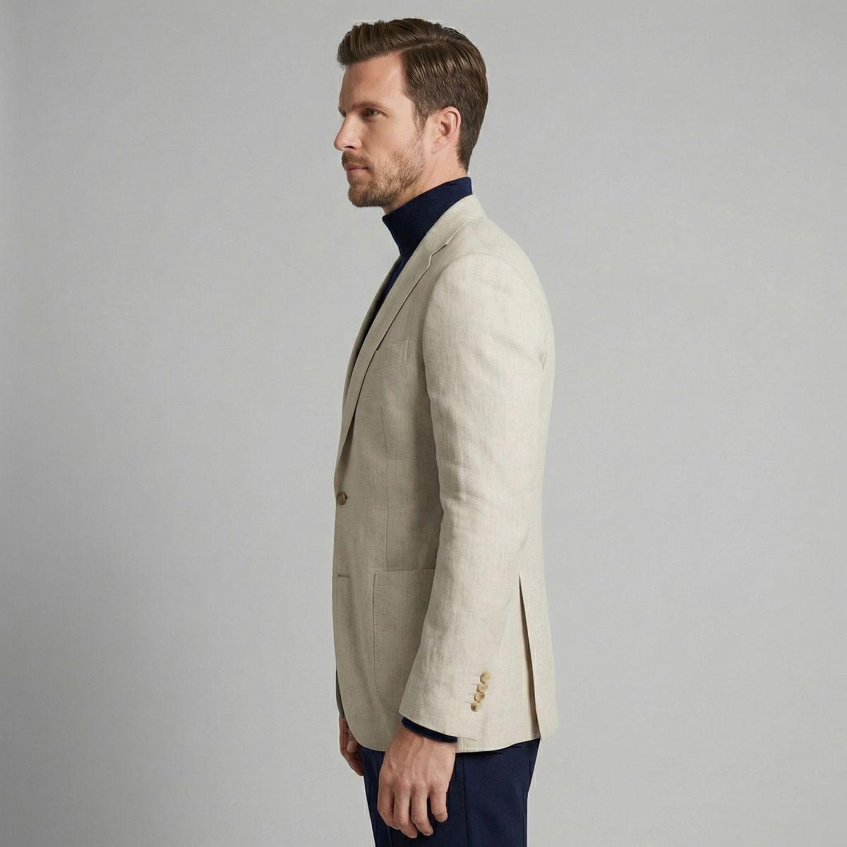 Men's Linen Blazer Jacket - Casual Style for Everyday Wear