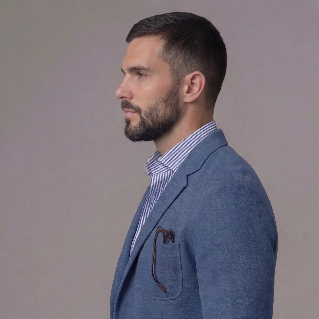 Men's Linen Blazer – Relaxed Fit, Smart Suit Jacket