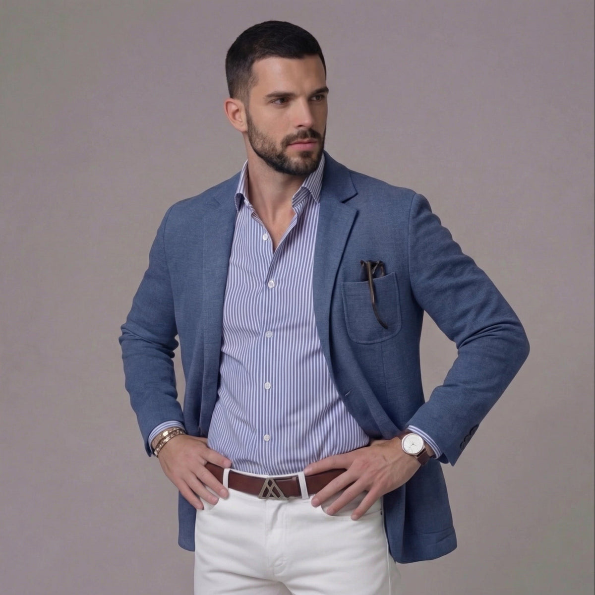 Men's Linen Blazer Jacket - Casual Style for Everyday Wear