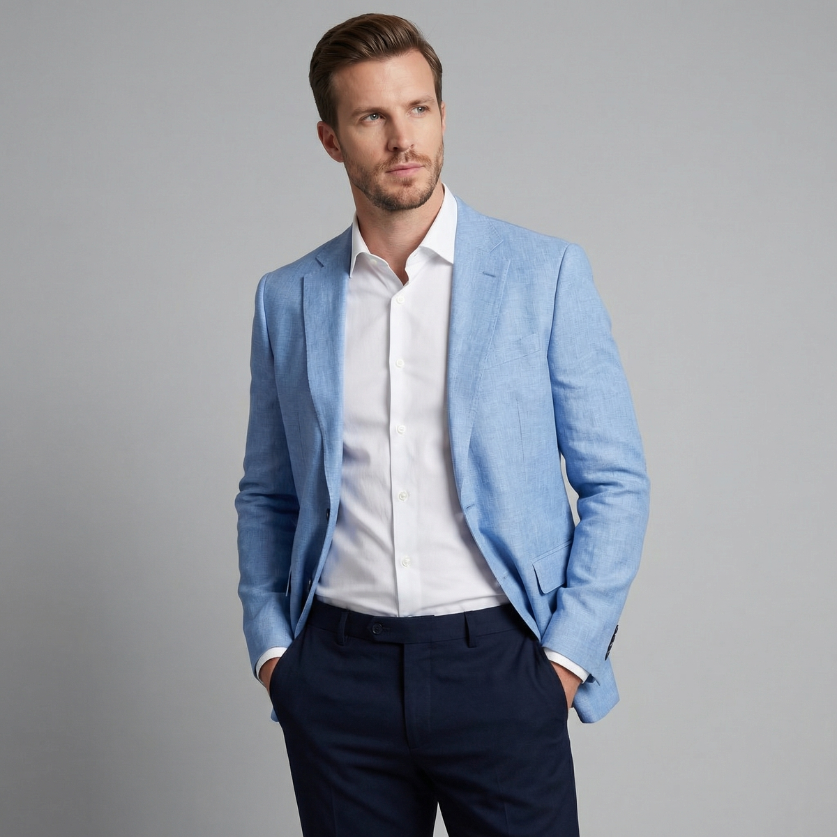 Men's Linen Blazer Jacket - Casual Style for Everyday Wear