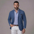 Men's Linen Blazer – Relaxed Fit, Smart Suit Jacket
