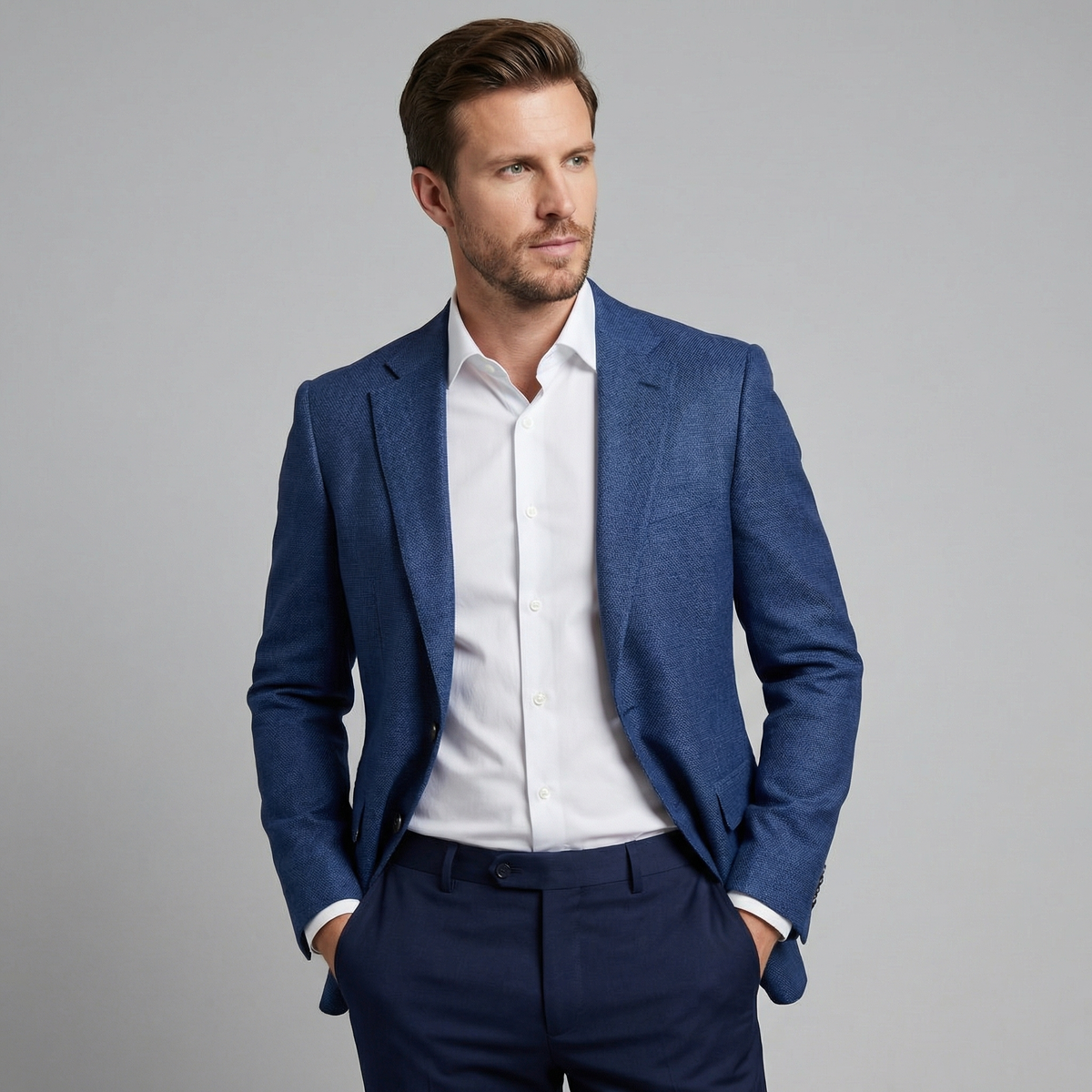Men's Linen Blazer Jacket - Casual Style for Everyday Wear