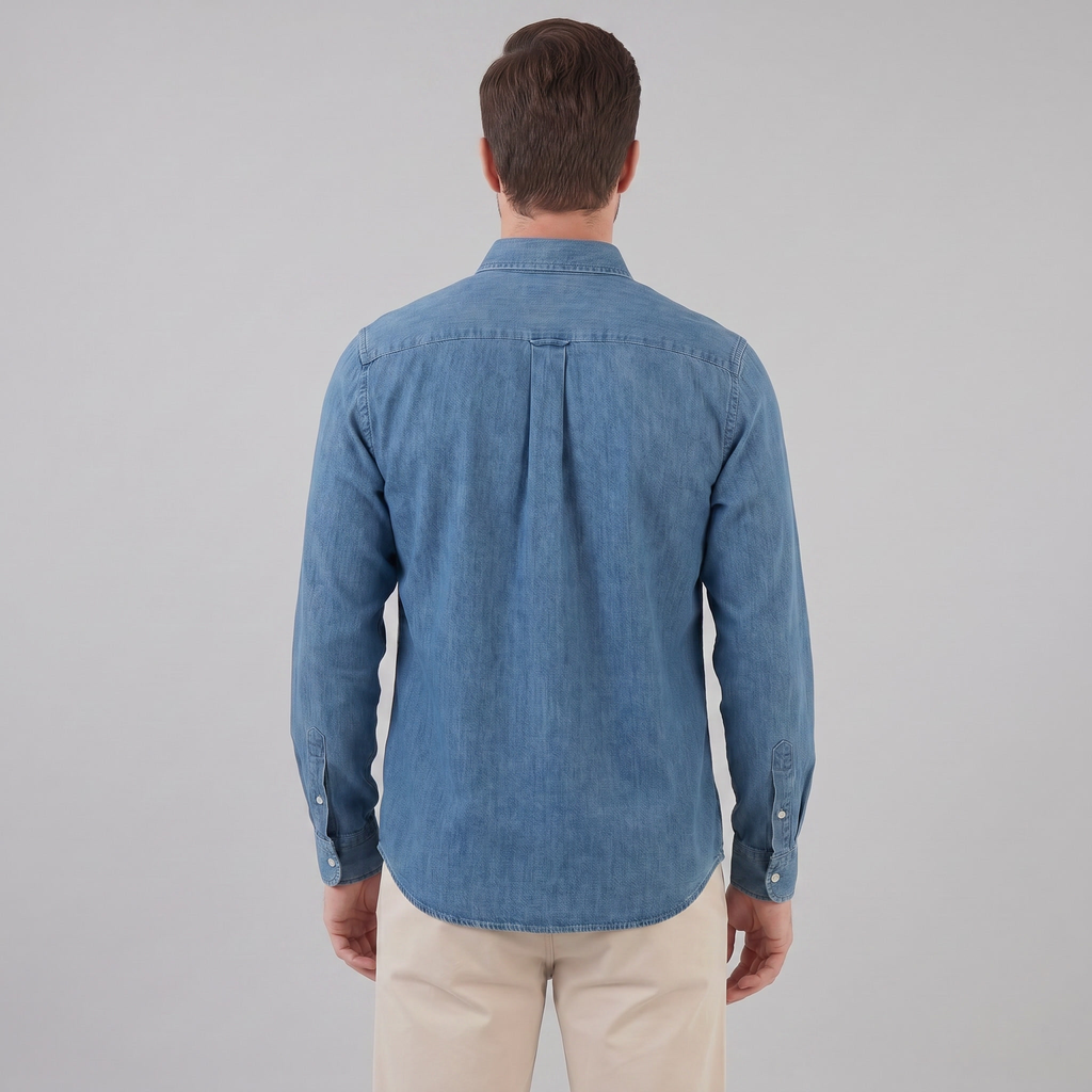 Men's Long Sleeve Cotton Dress Shirt for Casual or Formal Wear