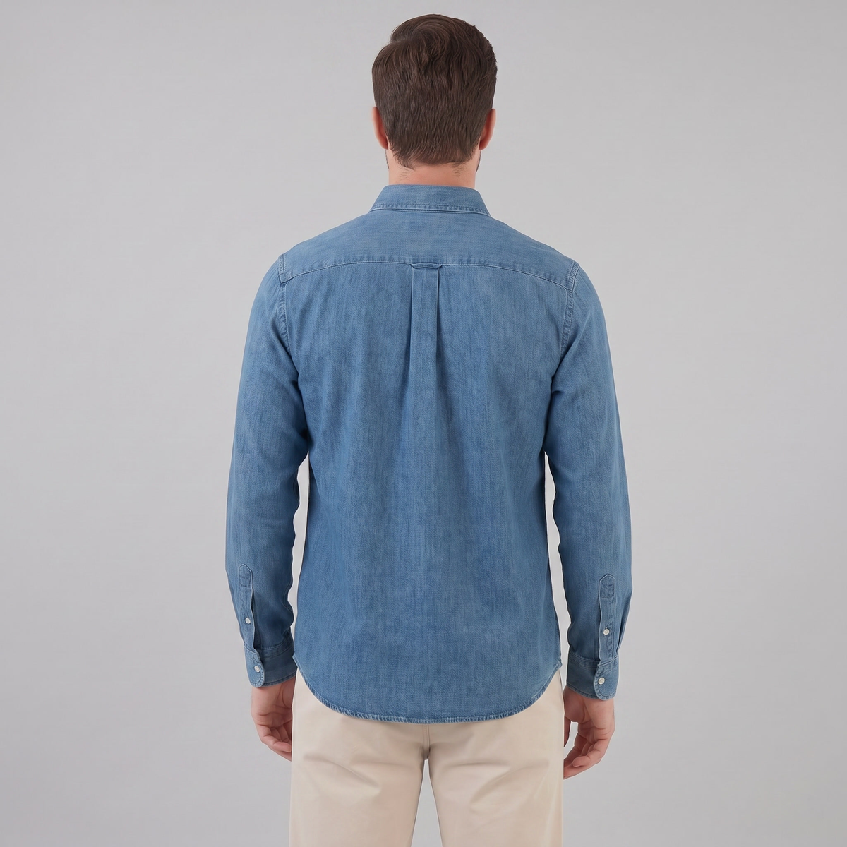 Men's Long Sleeve Cotton Dress Shirt for Casual or Formal Wear