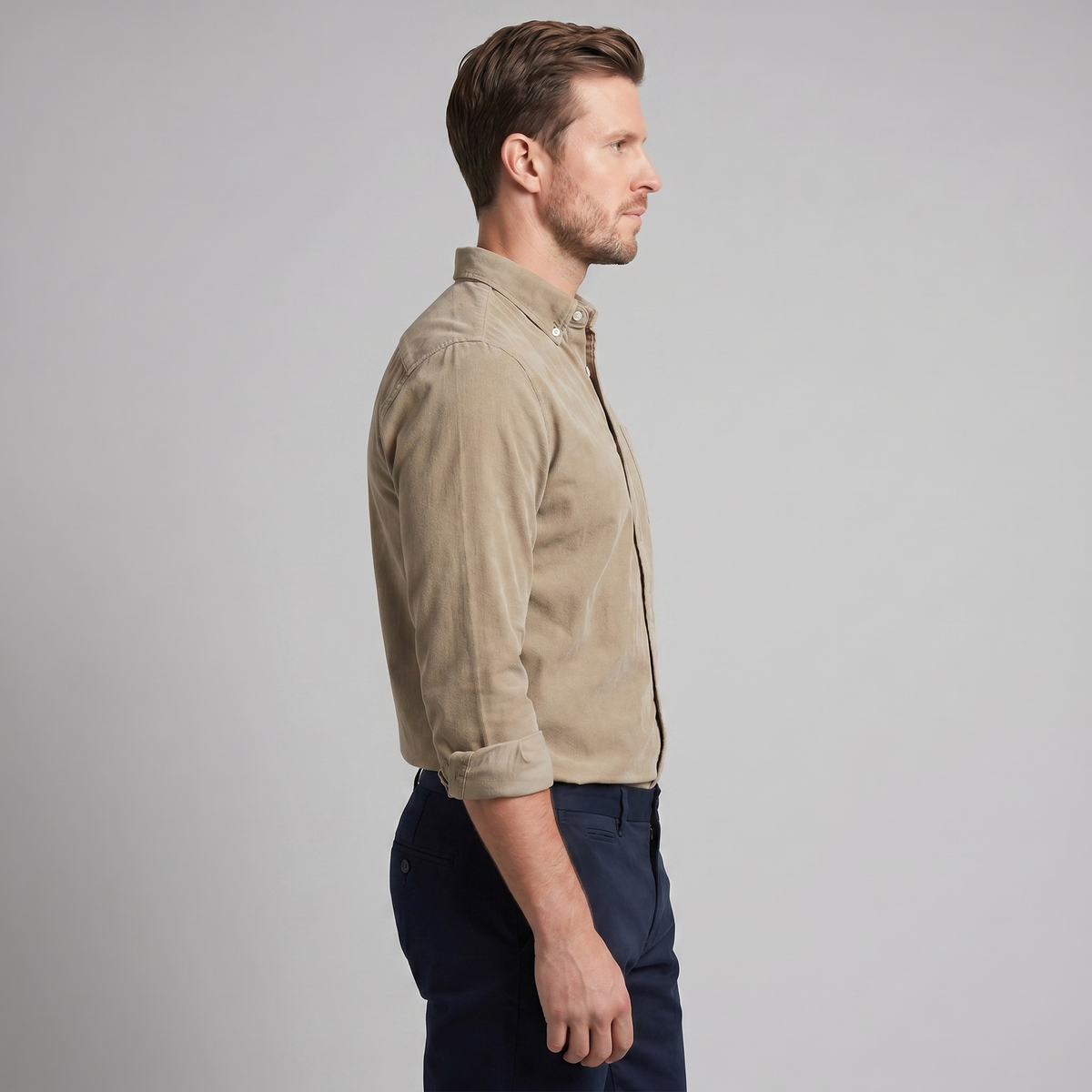 Men's Long Sleeve Cotton Dress Shirt for Casual or Formal Wear