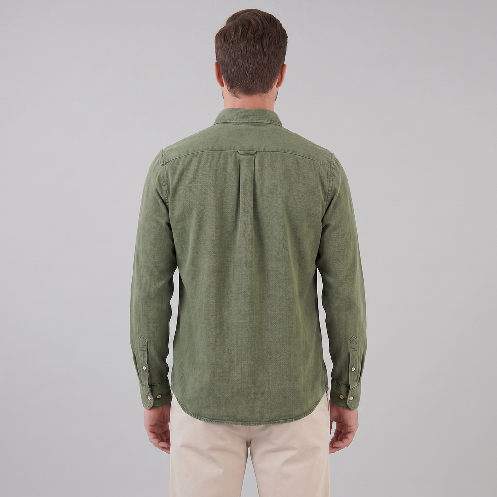 Men's Long Sleeve Cotton Dress Shirt for Casual or Formal Wear
