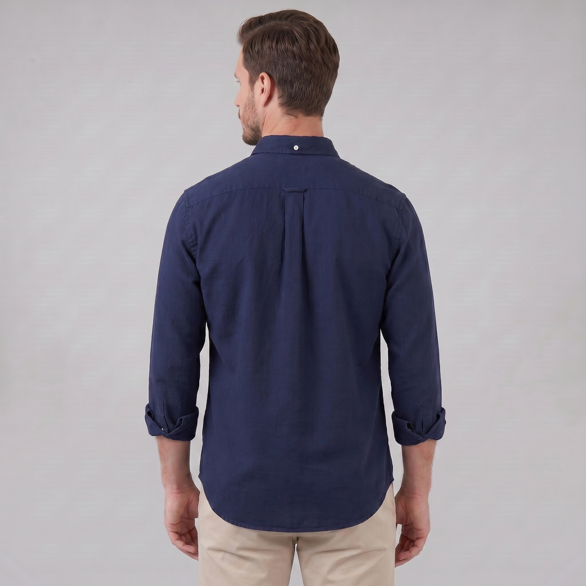 Men's Long Sleeve Cotton Dress Shirt for Casual or Formal Wear