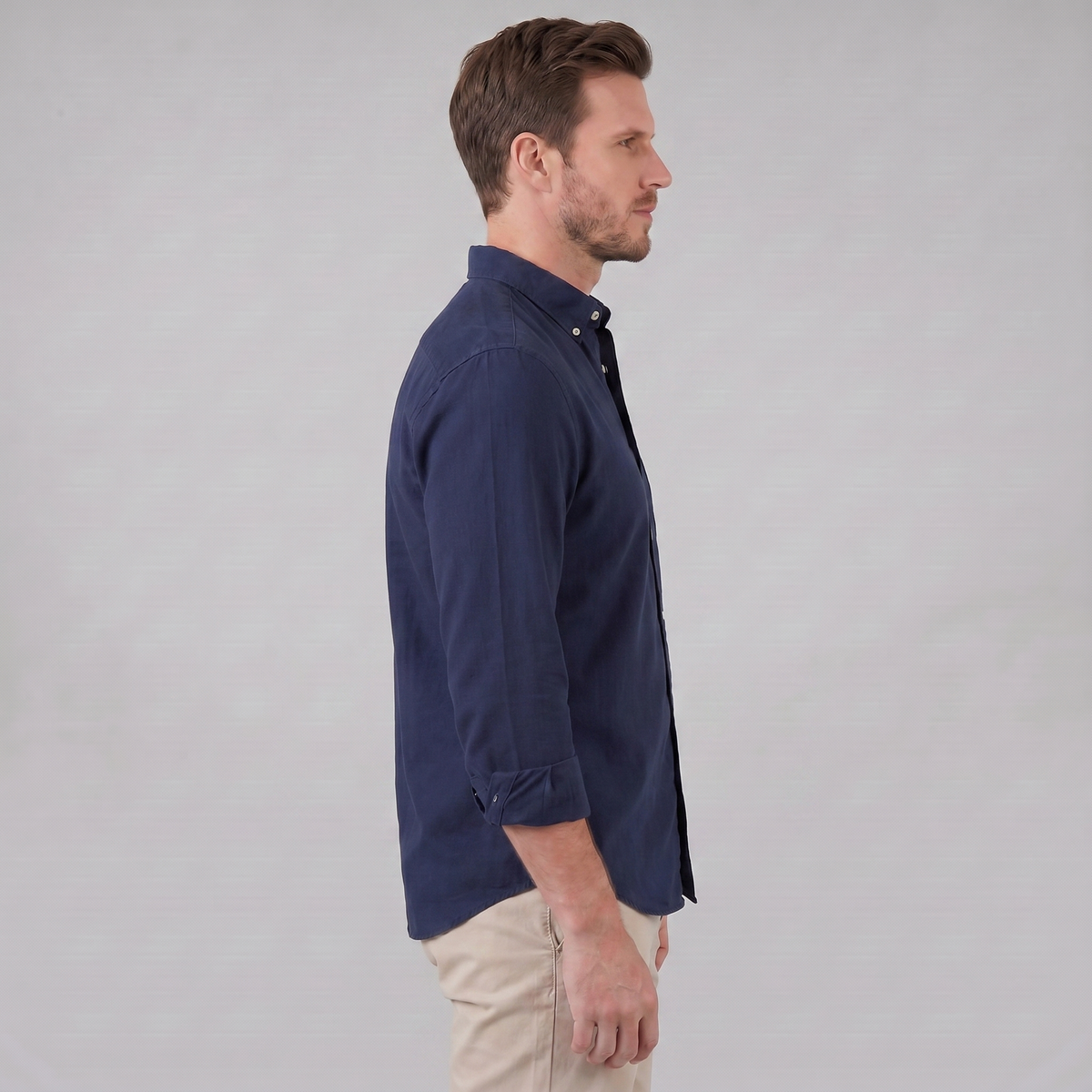 Men's Long Sleeve Cotton Dress Shirt for Casual or Formal Wear
