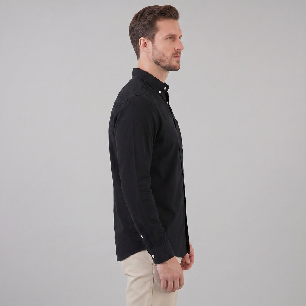 Men's Long Sleeve Cotton Dress Shirt for Casual or Formal Wear