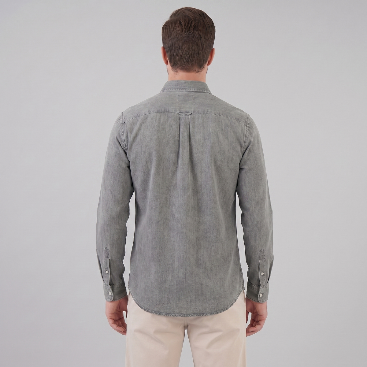 Men's Long Sleeve Cotton Dress Shirt for Casual or Formal Wear