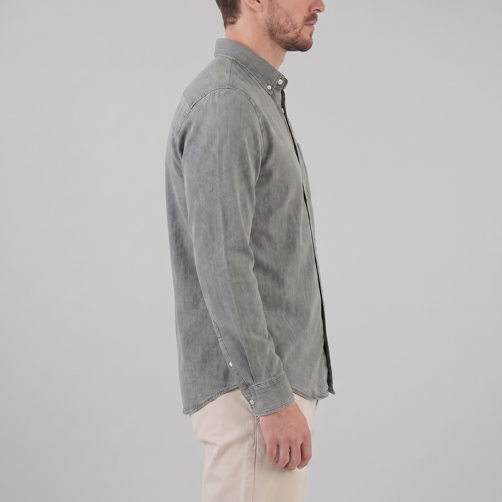 Men's Long Sleeve Cotton Dress Shirt for Casual or Formal Wear