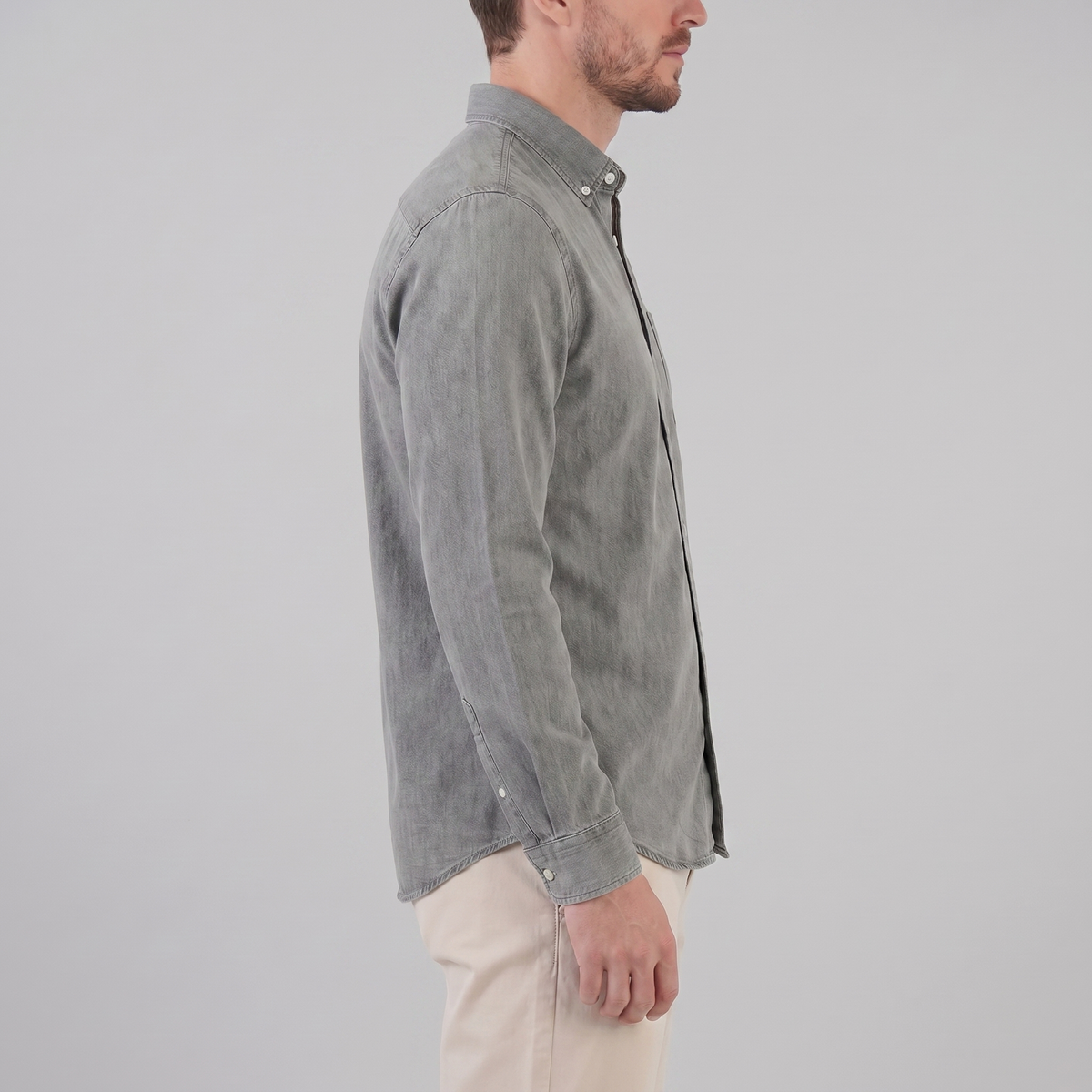 Men's Long Sleeve Cotton Dress Shirt for Casual or Formal Wear
