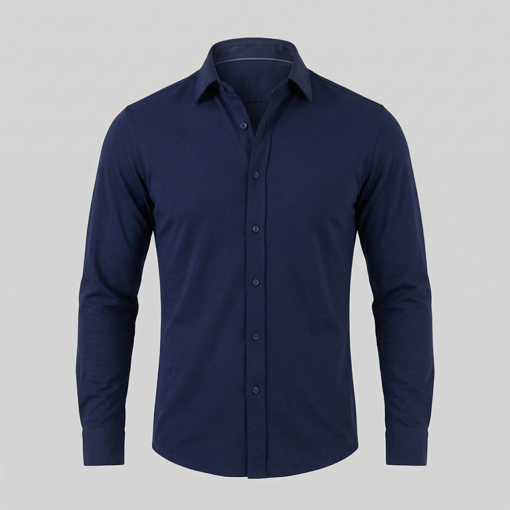 Men's Long Sleeve Cotton Dress Shirt for Formal and Business Wear