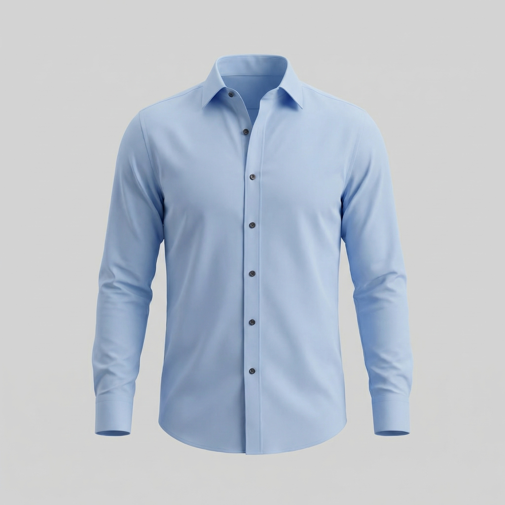 Men's Long Sleeve Cotton Dress Shirt for Formal and Business Wear