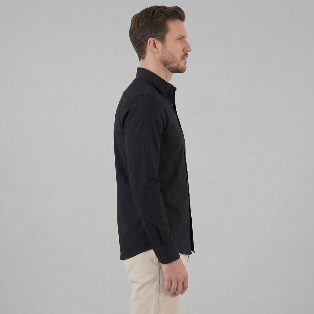 Men's Long Sleeve Cotton Dress Shirt for Formal and Business Wear