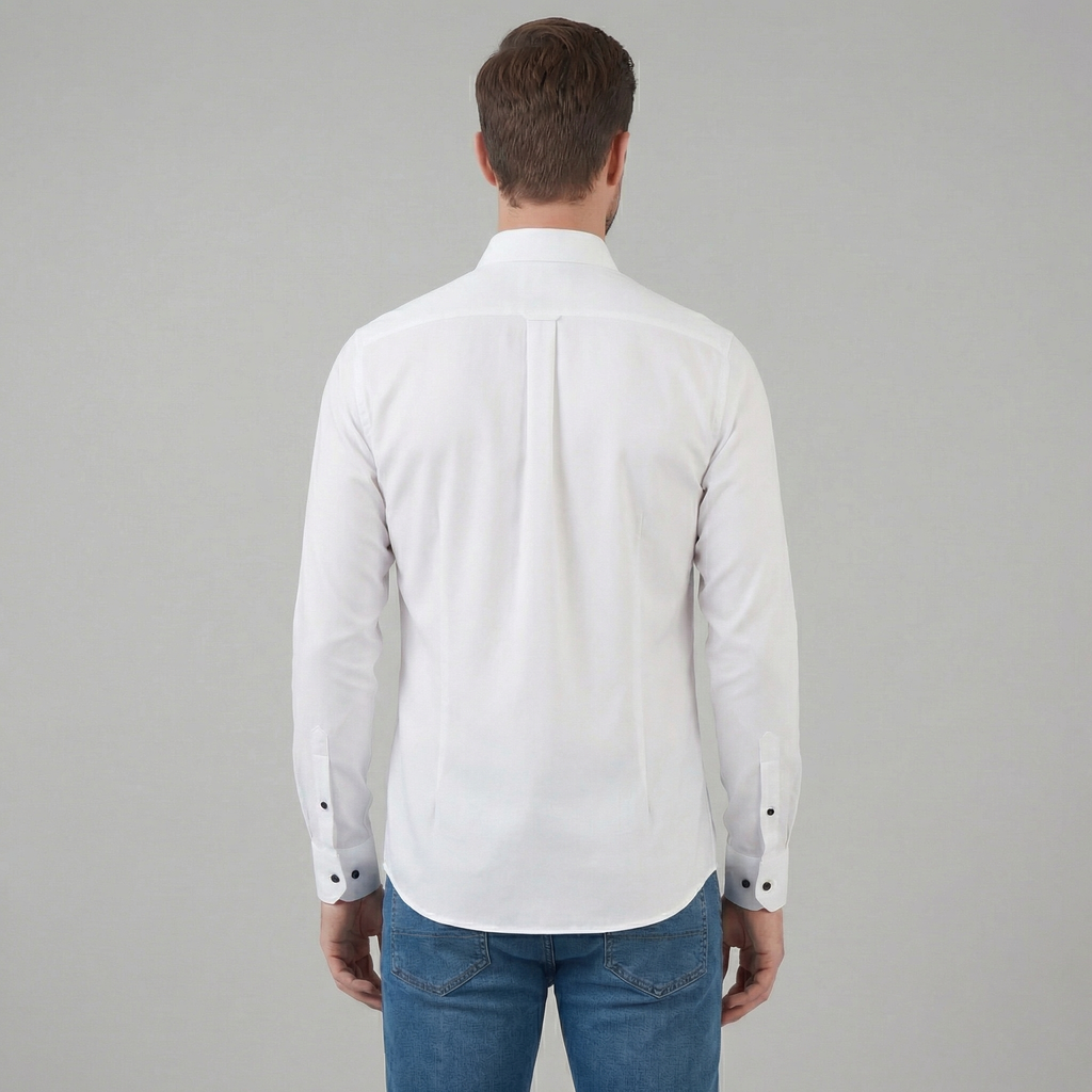 Men's Long Sleeve Cotton Dress Shirt for Formal and Business Wear