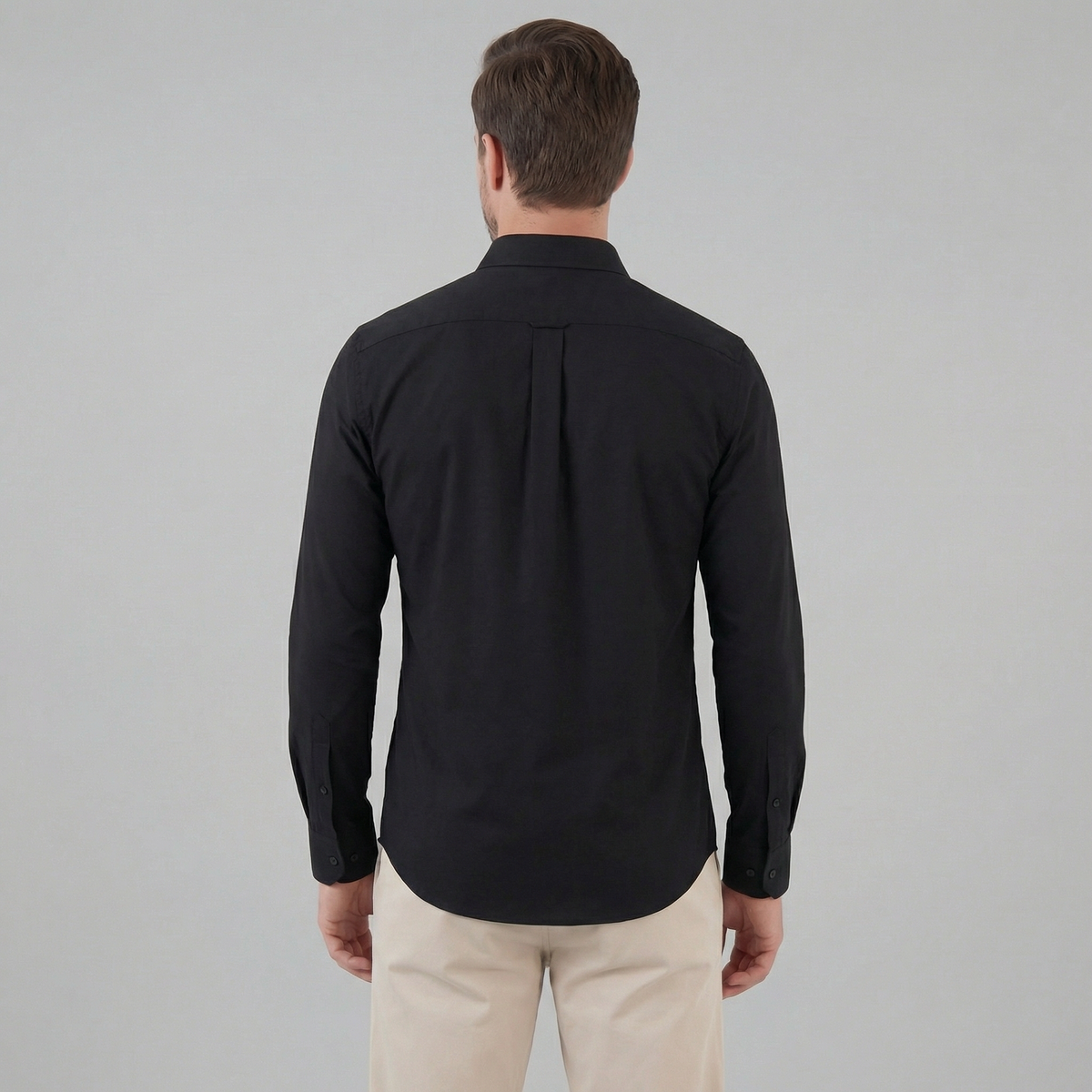 Men's Long Sleeve Cotton Dress Shirt for Formal and Business Wear