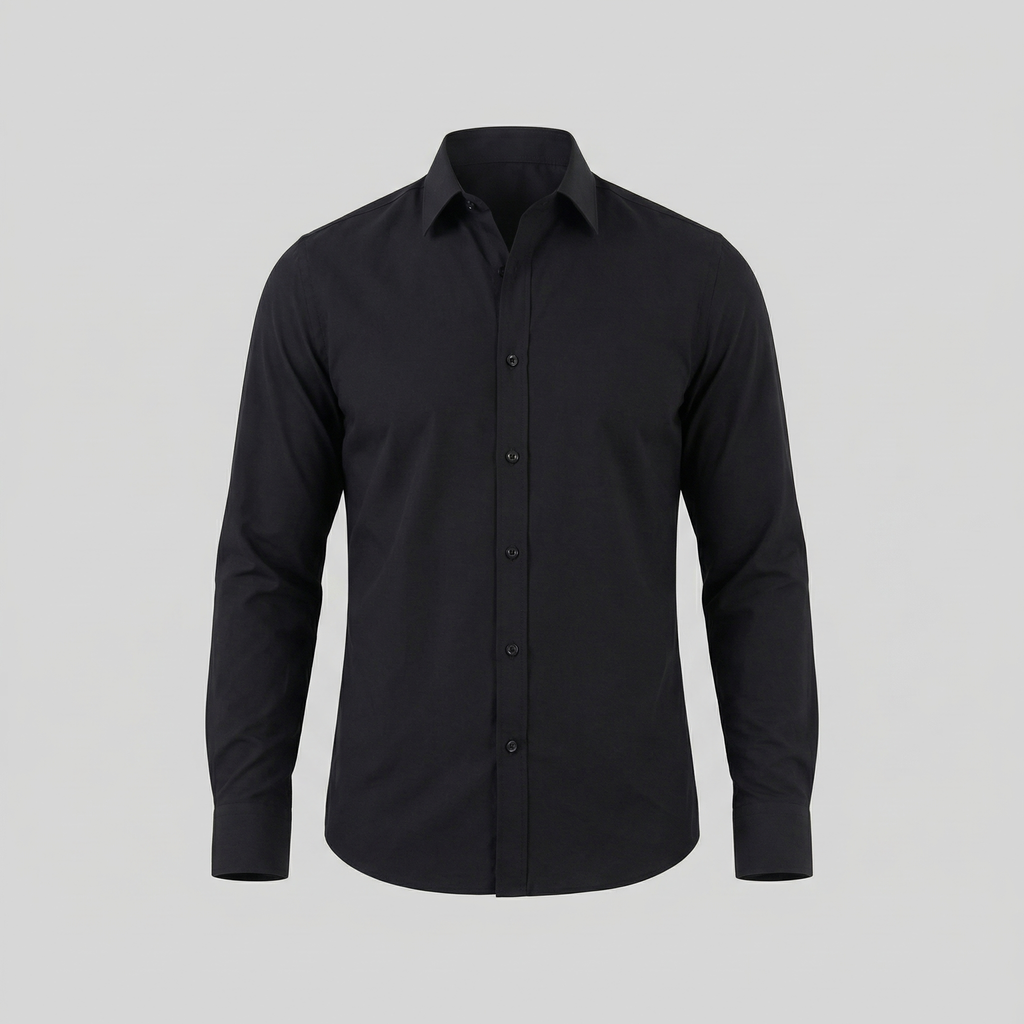 Men's Long Sleeve Cotton Dress Shirt for Formal and Business Wear