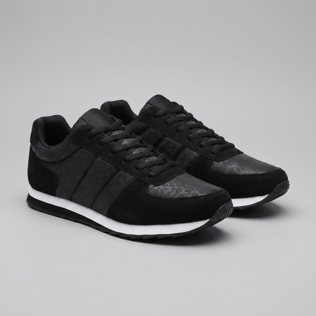 Men's Low-Top Sneakers with Patterned Design for Casual Wear