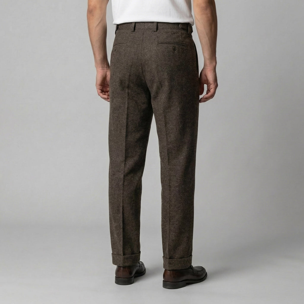 Men's Pleated Trousers with Side Adjuster - Elegant Formal Pants for Events