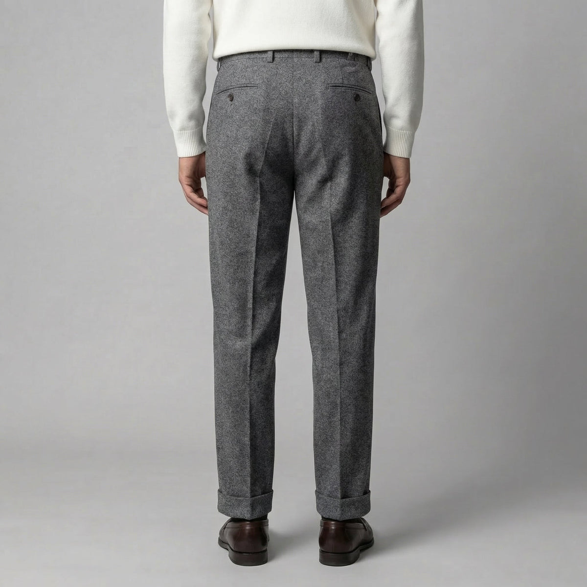 Men's Pleated Trousers with Side Adjuster - Elegant Formal Pants for Events