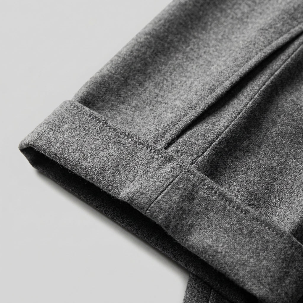 Men's Pleated Trousers with Side Adjuster - Elegant Formal Pants for Events