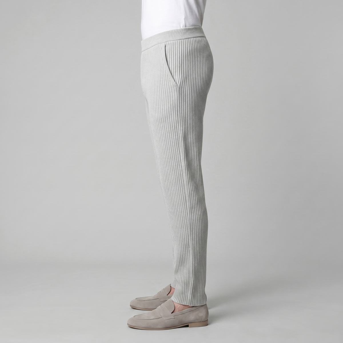 Men's Ribbed Cotton Trousers for Casual Everyday Wear