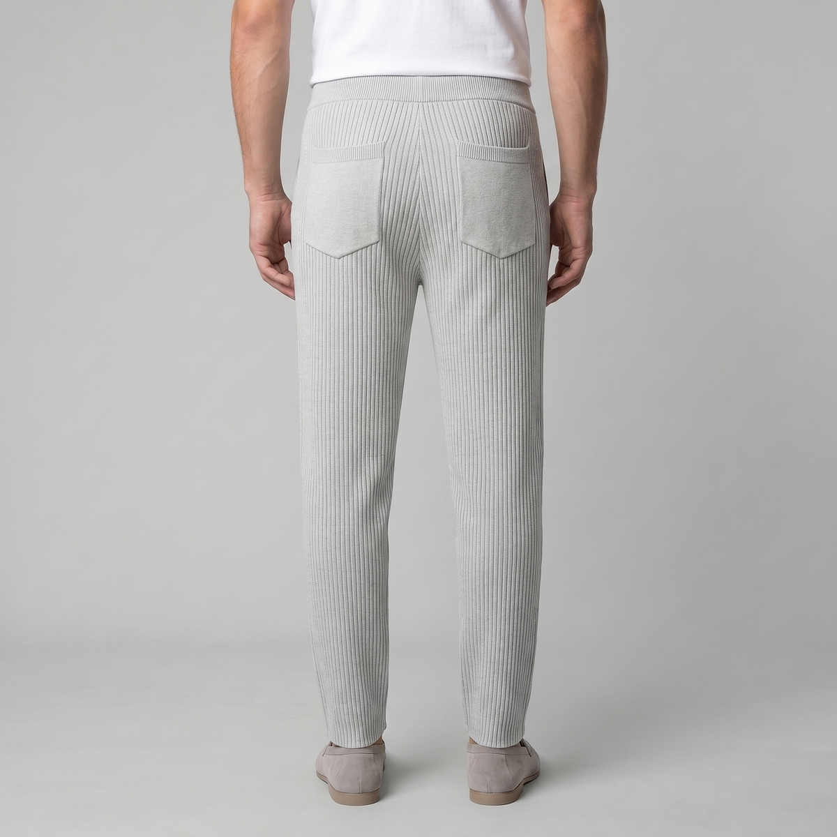 Men's Ribbed Cotton Trousers for Casual Everyday Wear