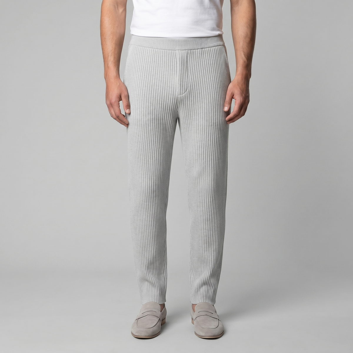 Men's Ribbed Cotton Trousers for Casual Everyday Wear