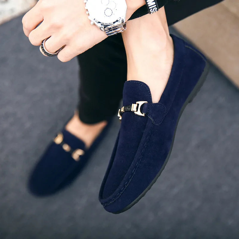 Men's Slip-On Loafers - Elegant Leather Design for Casual or Formal Wear