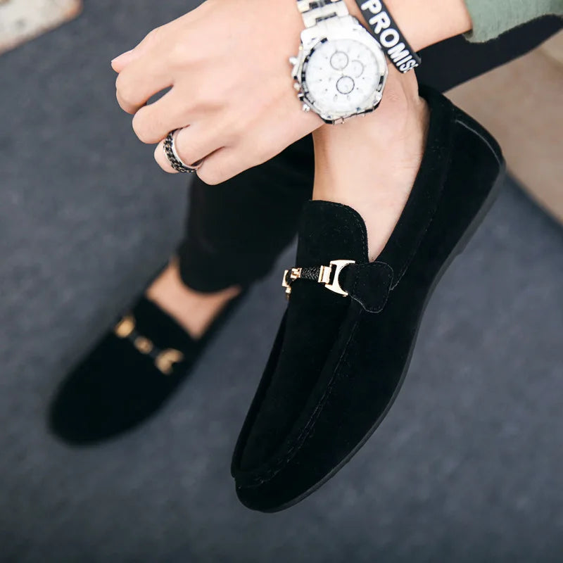 Men's Slip-On Loafers - Elegant Leather Design for Casual or Formal Wear