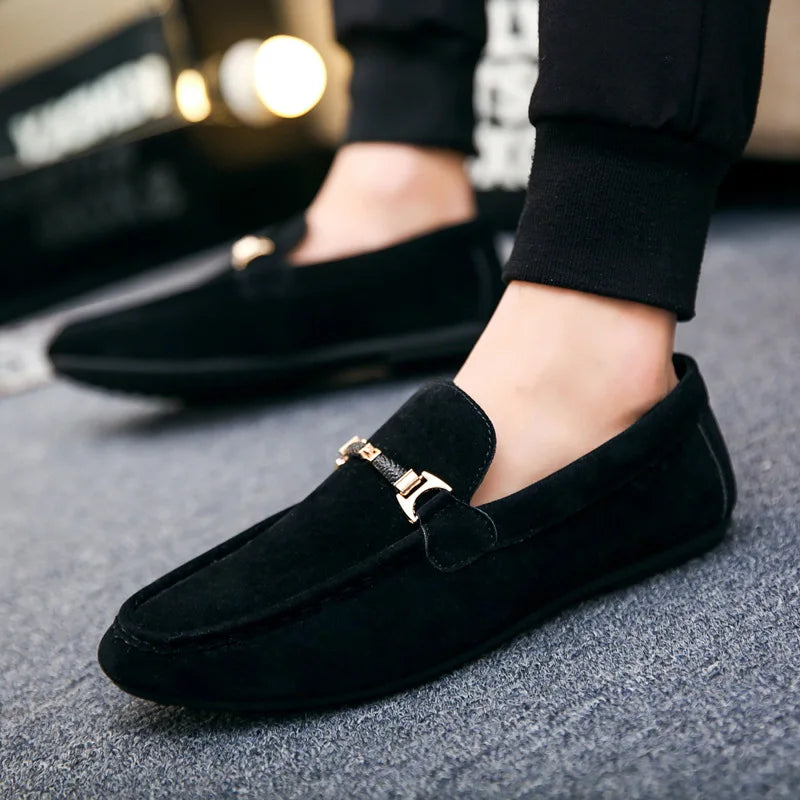 Men's Slip-On Loafers - Elegant Leather Design for Casual or Formal Wear