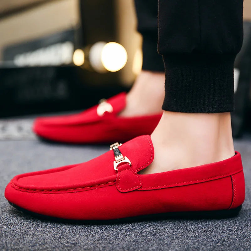 Men's Slip-On Loafers - Elegant Leather Design for Casual or Formal Wear