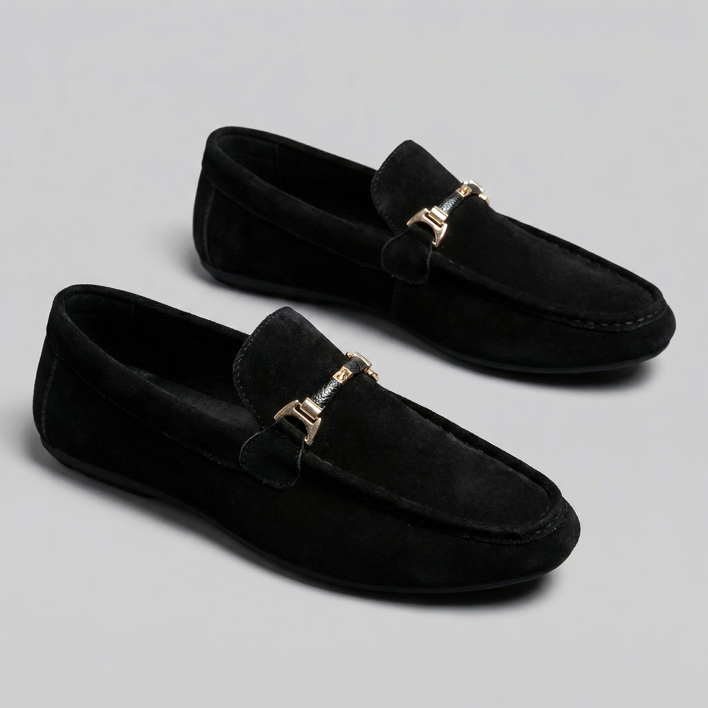 Men's Slip-On Loafers - Elegant Leather Design for Casual or Formal Wear