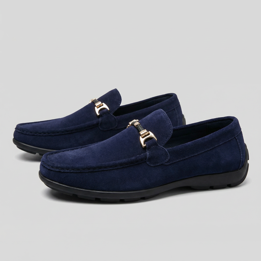 Men's Slip-On Loafers - Elegant Leather Design for Casual or Formal Wear