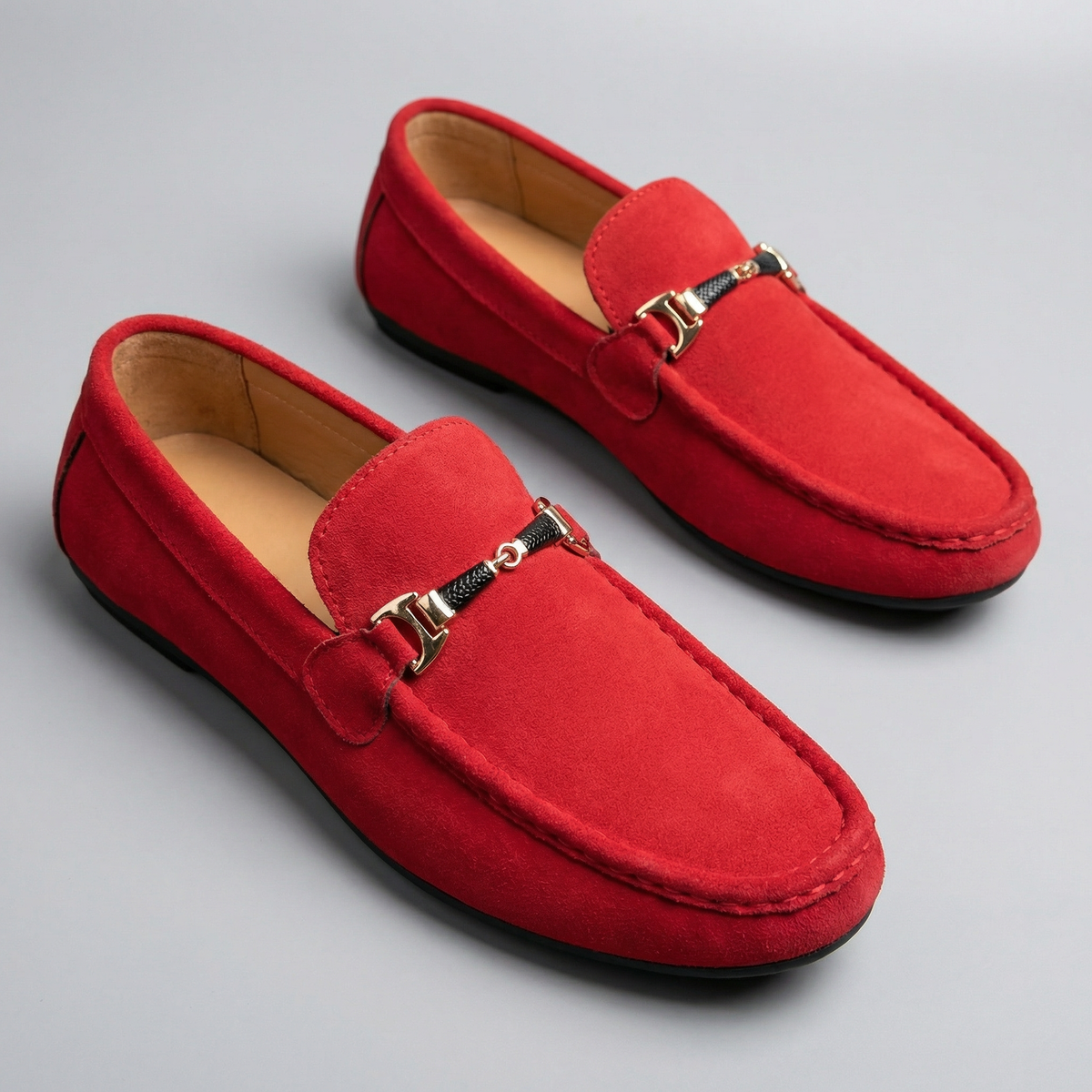 Men's Slip-On Loafers - Elegant Leather Design for Casual or Formal Wear
